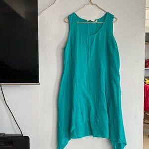 Soft Surroundings Turquoise Textured dress size L